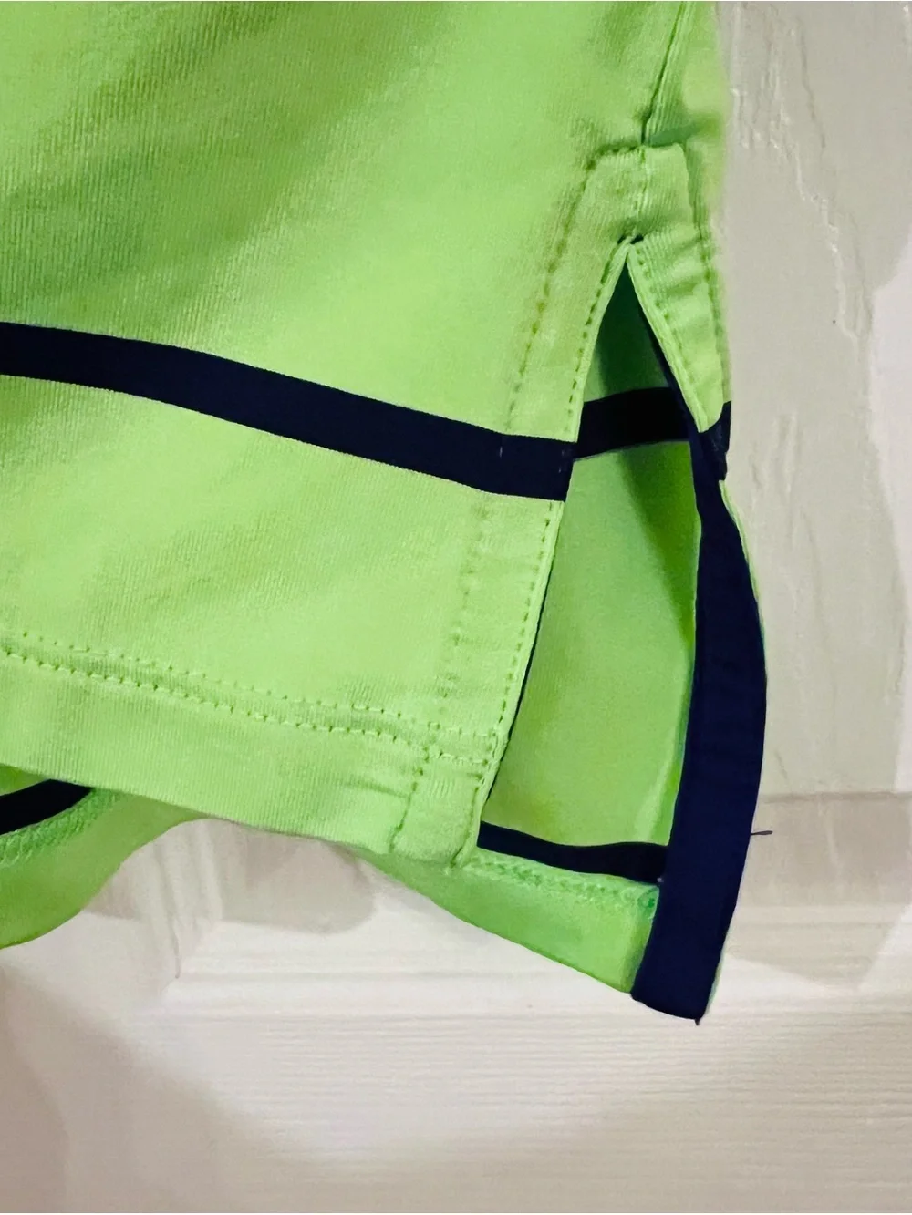 RLX Ralph Lauren Lime Green Golf Polo Navy Stripes Size XL Timacuan